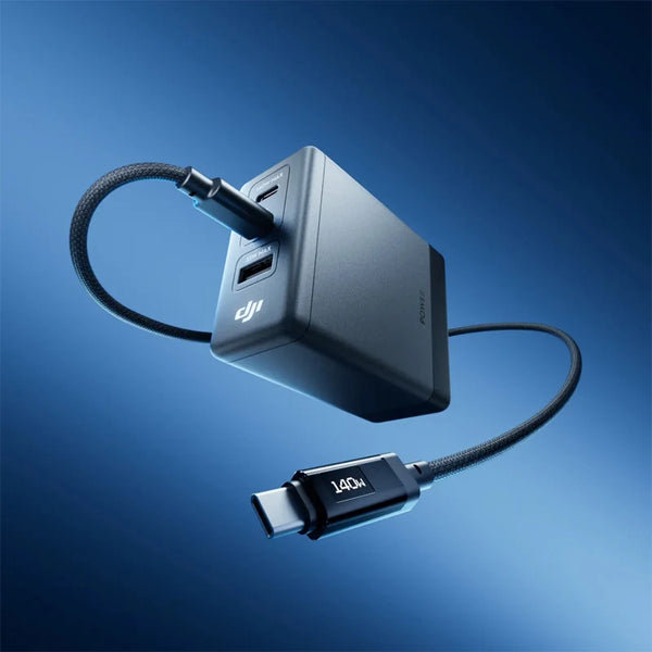 DJI Power 140W Gallium Nitride Charger compatible with multiple charging protocols Original Accessories in Stock