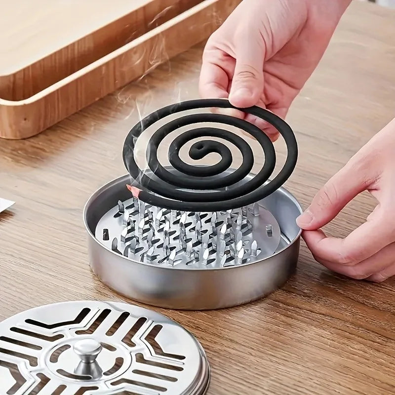 1set Circular Fireproof And Heat,Resistant Mosquito Repellent Incense Rack,Portable,Suitable for Home And Outdoor Camping.