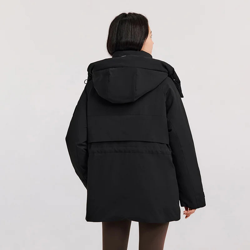 Semir Down Jacket Women Mid-Length Waterproof Oil-proof Stain-proof 2026 New Winter Clothing Coat Women