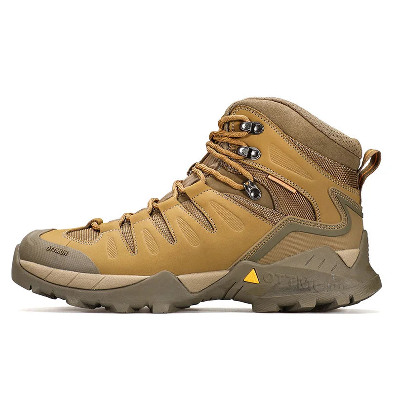 HUMTTO Hiking Shoes for Men Leather Waterproof Climbing Sneakers 2024 Sport Hunting Trekking Boots Breathable Outdoor Mens Shoes