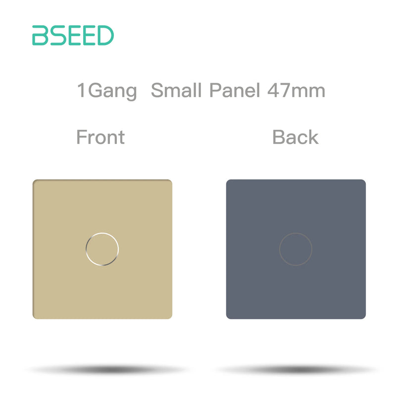 BSEED 1/2/3Gang Wall Touch Switch Small Glass Panel 47mm Dimmer Curtain Crystal Panel Parts Only DIY Combine With Glass Frame