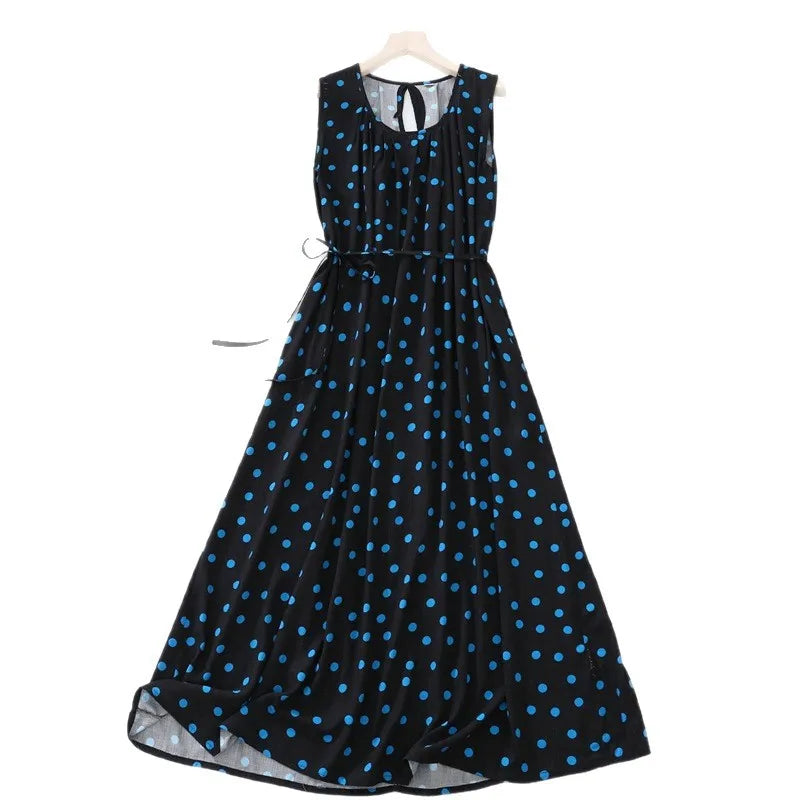 Spring Summer New Literary Artistic Style Large Size Women's Clothing Cotton Silk Printing Night Dress Lady Home Nightgowns