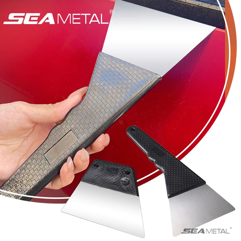 SEAMETAL Car Window Tint Squeegee Anti Slip Carbon Fiber Handle Auto Wrap Tools Window Cleaner Film Remover for Car Accessories