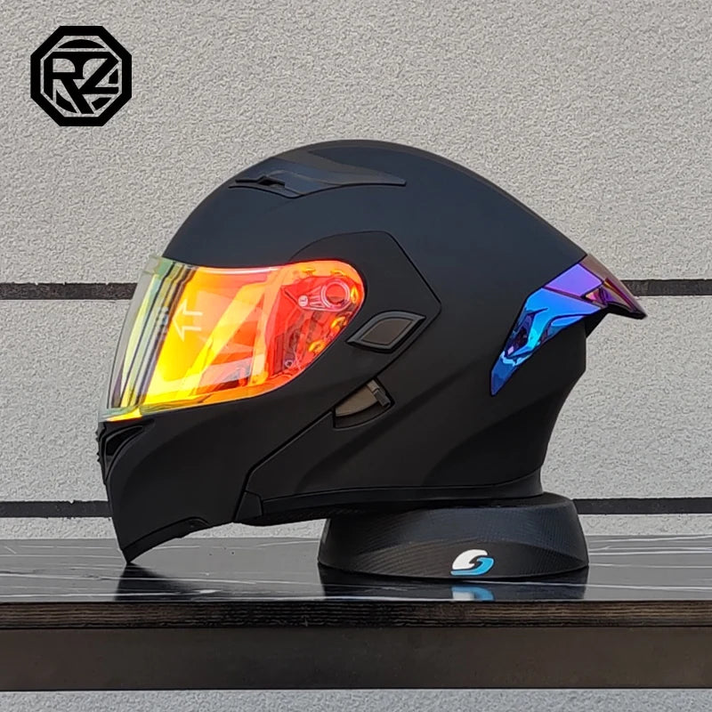 2024 New ORZ-169B Flip Up Motorcycle Helmet Full Face Off Road Casque M-XXL Szie Motocross Cascos Para Moto Dot Approved Unisex