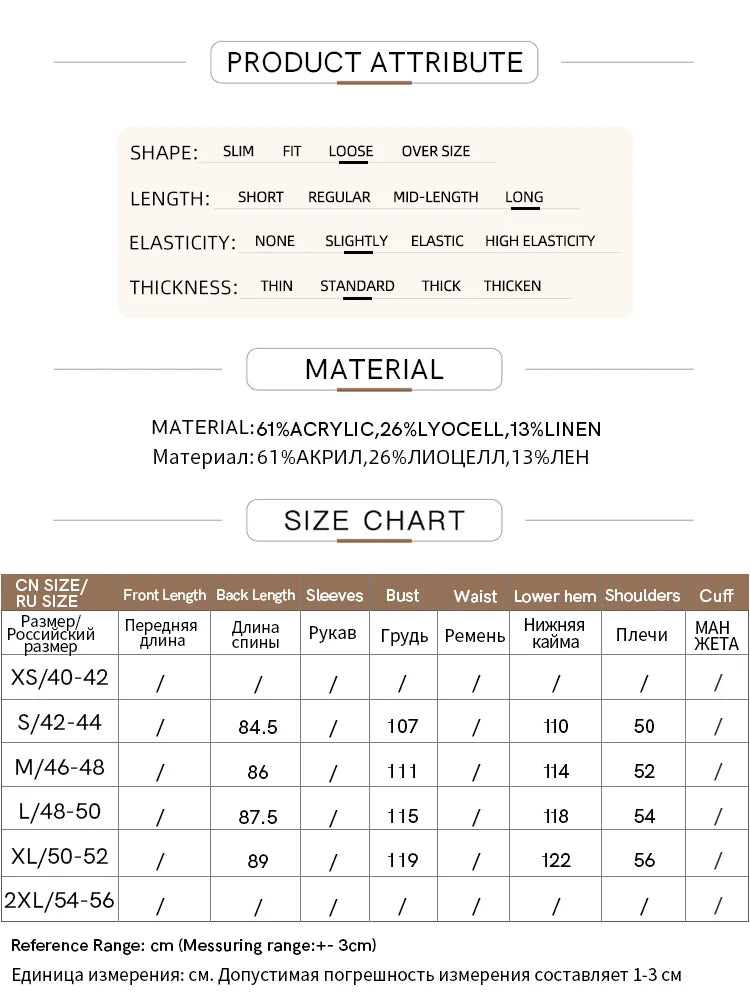 អាវយឺត Amii Minimalism រដូវស្លឹកឈើជ្រុះឆ្នាំ ២០២៥ ថ្មីសម្រាប់ស្ត្រី កមូលវែងបើកចំហរសម 12442298