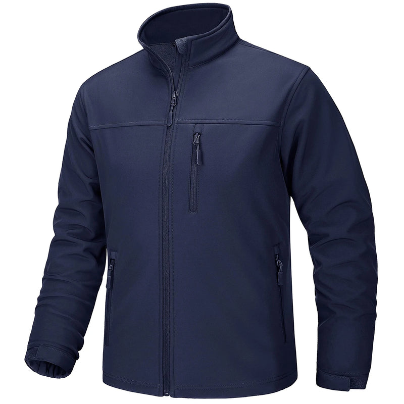 TACVASEN Men's Waterproof Outdoor Hiking Jacket Full Zip Windproof Fleece Lining Warm Fall Winter Work Casual Jackets
