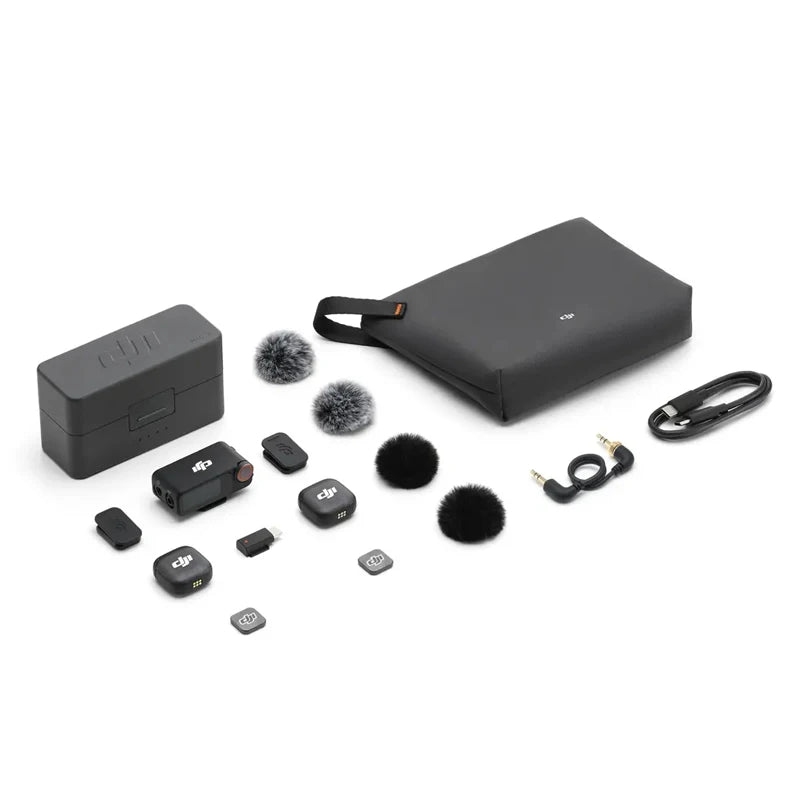 DJI Mic 3 Wireless Lightweight & Intuitive, Compact Storage Two-Level Noise Cancelling Lossless Audio Transmission