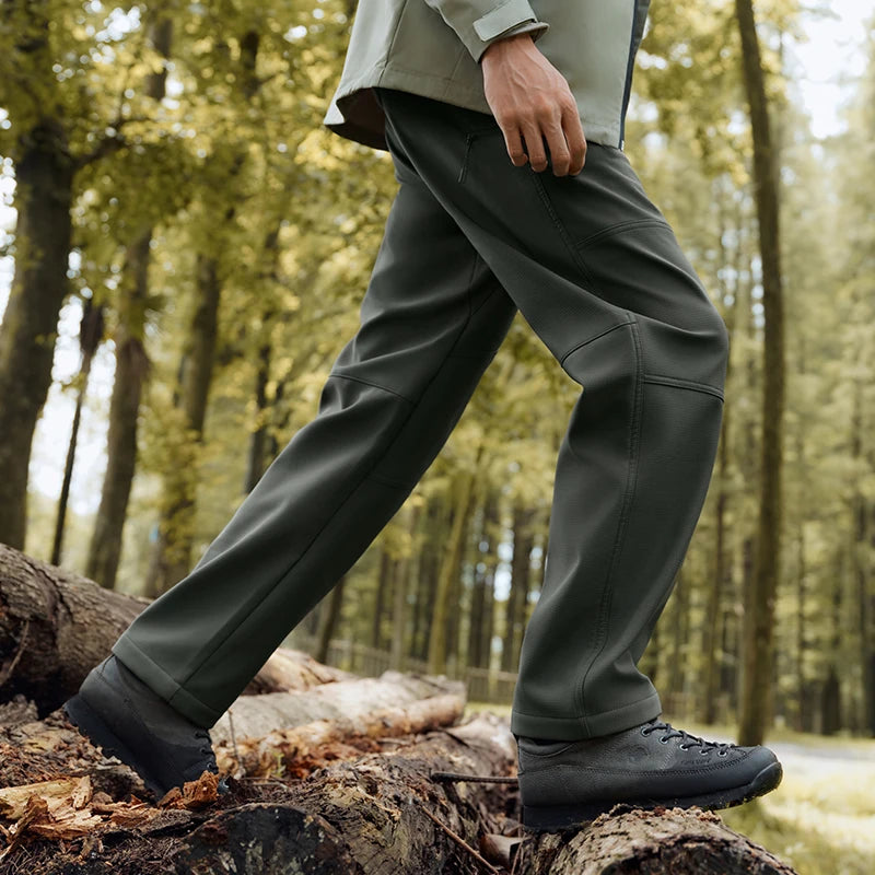 Semir Casual Pants Men Fleece Lined Three-Resistant Outdoor Long Pants 2025 Winter New Straight Leg Elastic Waist Versatile
