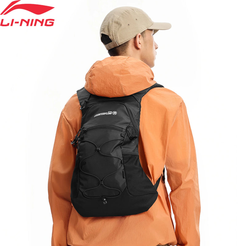 កាបូបស្ពាយ Li-Ning Unisex COUNTERFLOW Light សម្រាប់ឡើងភ្នំខាងក្រៅ ទំហំ 365*130*450mm សមត្ថភាពធំ កាបូបស្ពាយកីឡា LiNing Leisure កាបូប ABSW109