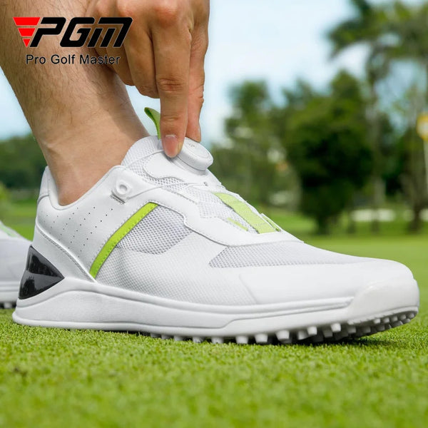 PGM Golf Shoes Men's Summer Sports Shoes Comfortable Cushioning Knob Lace Breathable Anti Slip XZ462