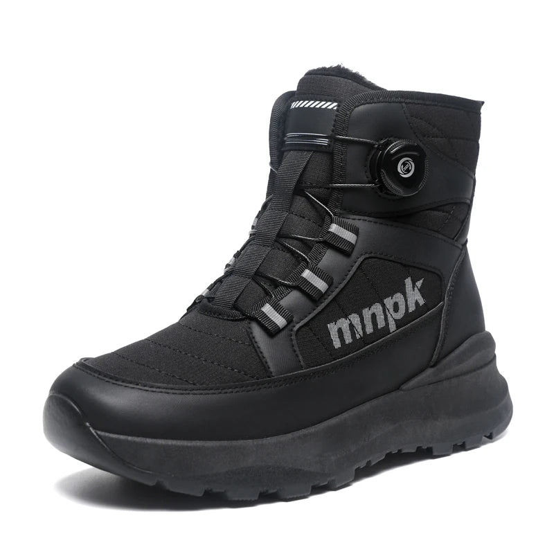 Men women's high-top plus velvet warm snow boots winter light anti-slip casual cotton boots couples fashion Joker walking boots