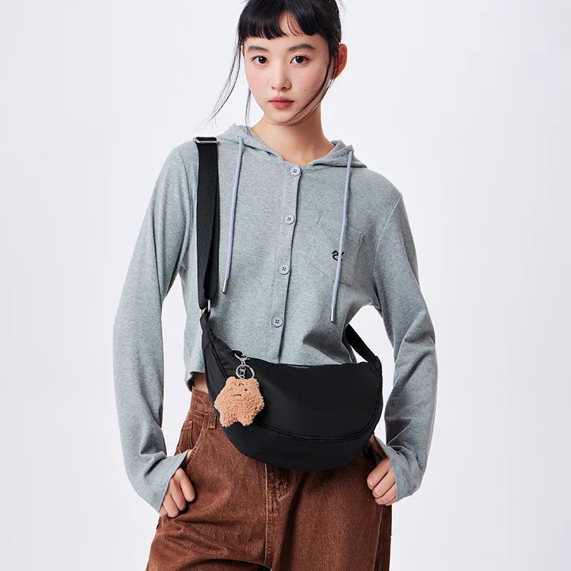 Semir Trendy Bag HipBag Women 2025 HalfMoon Crossbody Sport Casual Minimalist Shoulder Soft Durable
