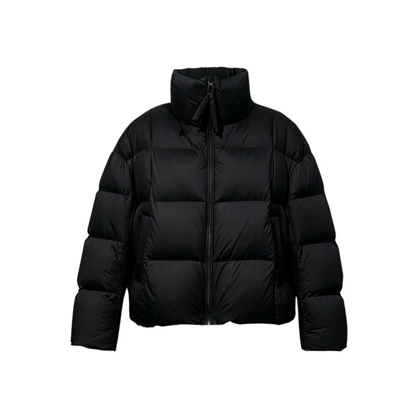 Amii Women's Winter Down Jacket 2026 New Warm Stand Collar Hoodless Zipper Women's Outerwear Women's Puffer Jacket 12644026