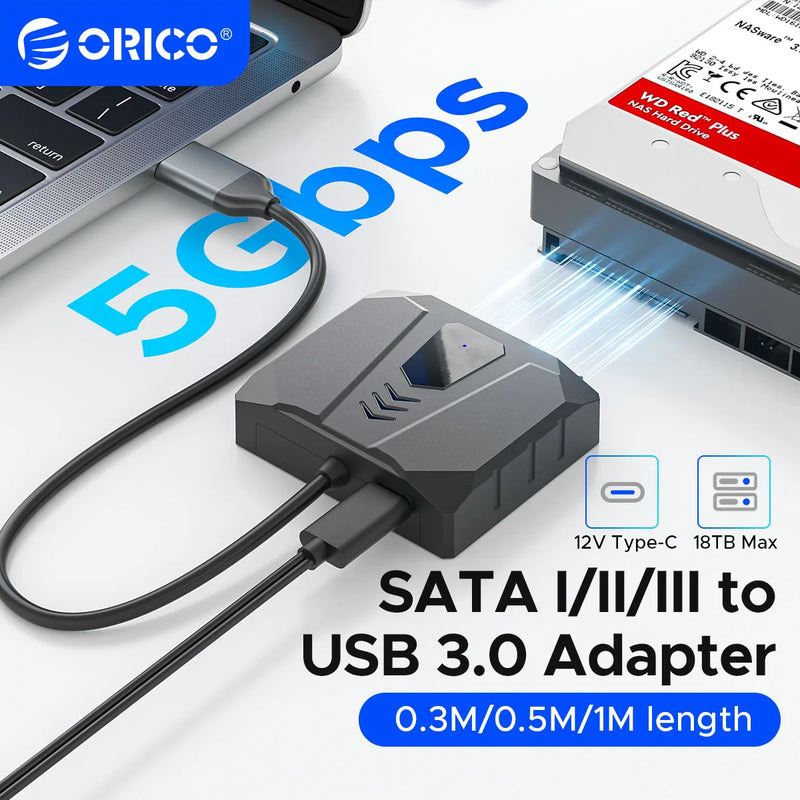 ORICO HDD Drive Adapter USB 3.0 to SATA Cable SATA Converter SATA Adapte For 2.5'' HDD/SSD External Hard Drive Disk