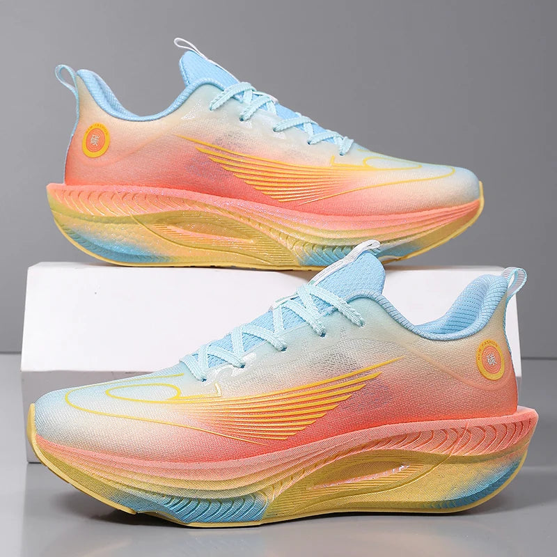 Couple Running Shoes for Men Women Lightweight Breathable Mesh Sports Comfortable Cushioning Anti Slip Fashion Casual Shoes