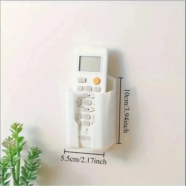 2pcs Durable Plastic Wall-Mounted Remote Control Holders - TV And Air Conditioner Remote Storage Box, Space-Saving Organizer.