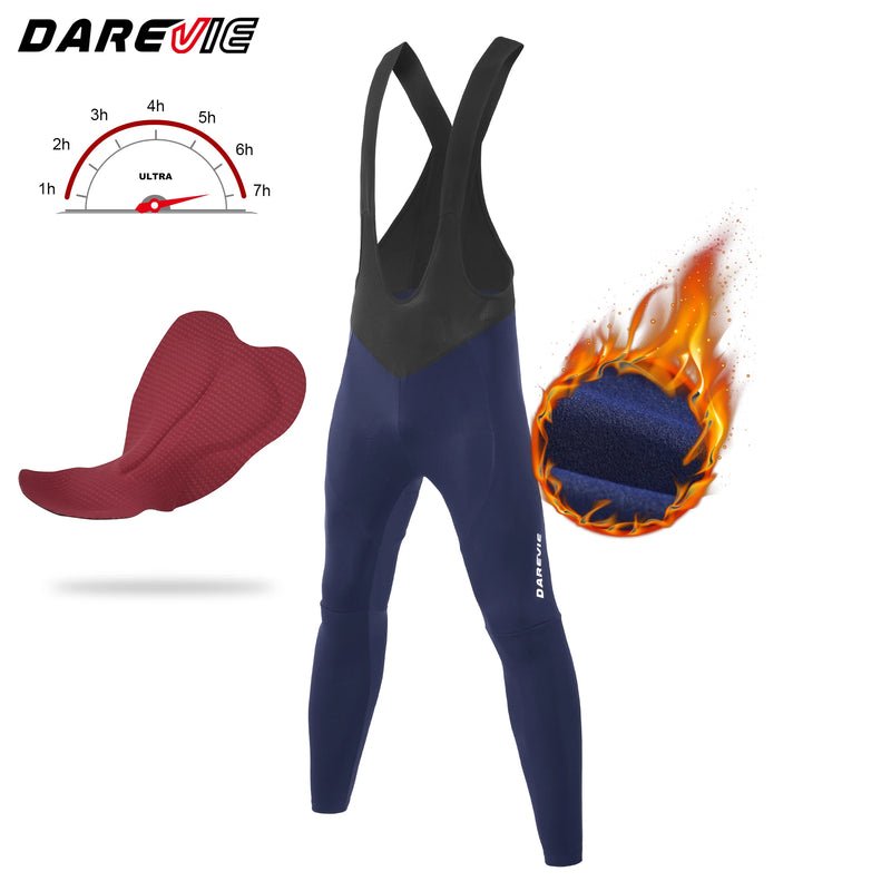 ខោខ្លីជិះកង់ DAREVIE រដូវរងាសម្រាប់បុរស ក្តៅ ធន់នឹងខ្យល់ ធន់នឹងសំណើម ស្រូបយកខ្យល់ សម្លៀកបំពាក់ជិះកង់សម្រាប់បុរស