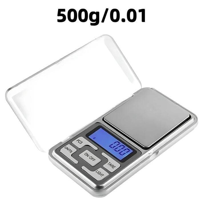 0.01g/500g Jewelry Pocket Scales High Precision Gold Diamond Jewelry weight Balance Electronic Scales Mini Digital Pocket Scales 500 0.01