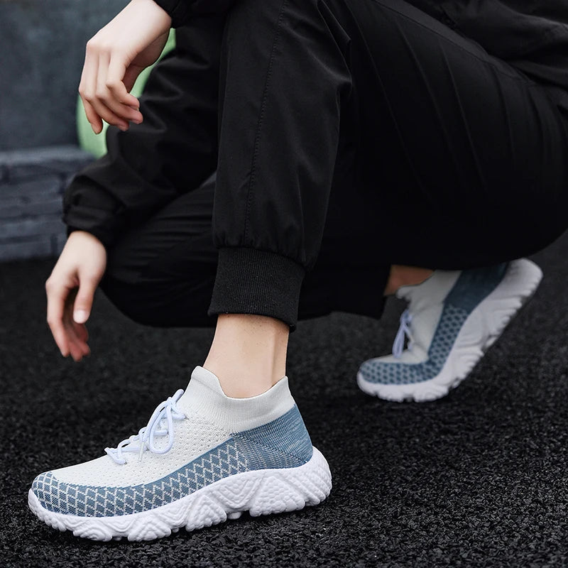 Couples socks casual sneakers summer breathable mesh light soft-sole outdoor running shoes men women comfort speed sports shoes