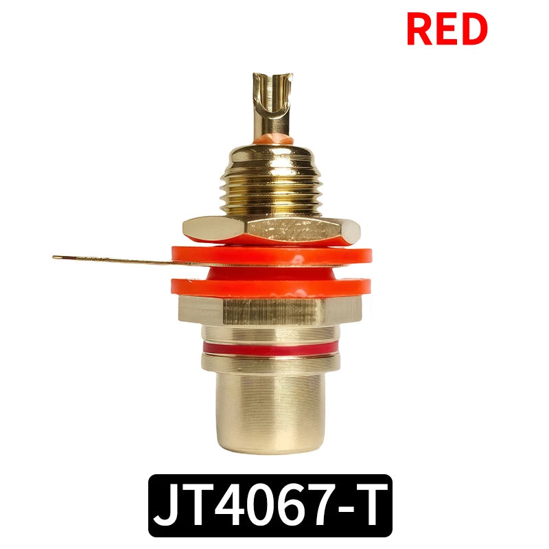 4/10/20Pcs Brass Gold Plated RCA Plug & Jack Set -Premium Audio Signal Connectors -for Preamp, DIY, Home Theater