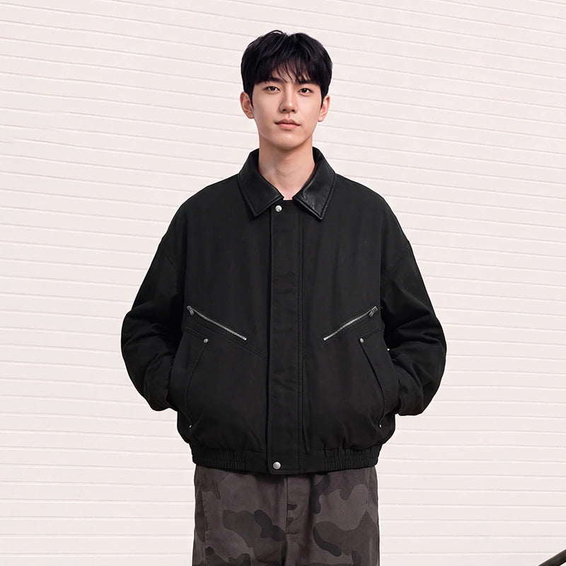 Semir Men Padded Jacket Modern Style Workwear Washed Finish Oversized Fit Turn Down Collar 2026 New Winter Daily Wear