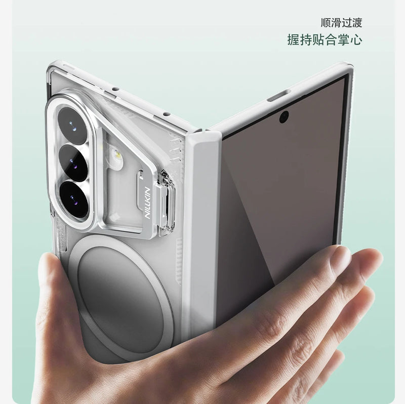NILLKIN For Samsung Galaxy Z Fold 8 Ultra Magsafe Case Iceblade Prop With Camera Holder Magnetic Back Cover for Fold8 Ultra Case