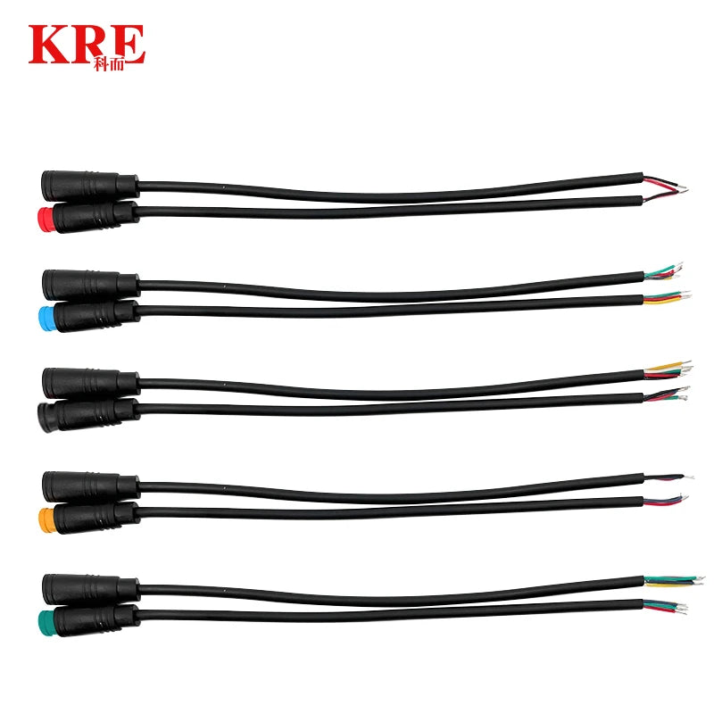 10Sets M6/M8 Multi-Pin Electric Butt Connector 2/3/4/5/6 Pin 20cm Cable Plug, Julet Style for Scooter, Motorcycle, EV Control