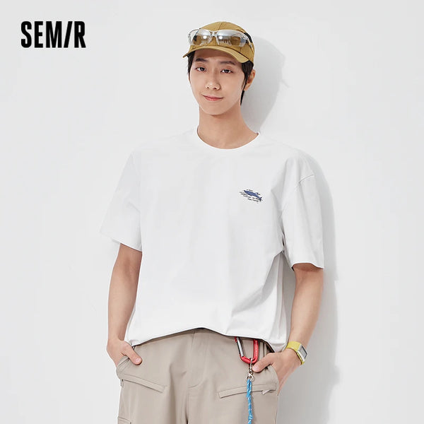 អាវយឺតបុរស Semir ឆ្នាំ ២០២៦ រចនាបថទាន់សម័យ បោះពុម្ពលំនាំស្ងួតរហ័ស ការពារកាំរស្មីយូវី ប្រឆាំងបាក់តេរី ធម្មតា