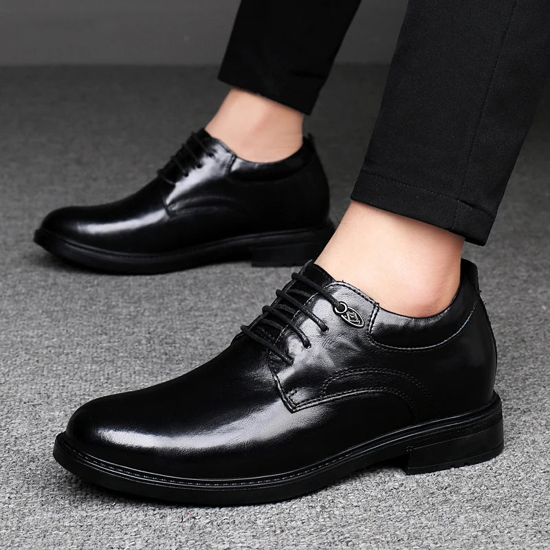 Spring Autumn Mens Genuine Leather Shoes Men Lace Up Oxfords Brown Black Casual Shoes Big Size 46 47 Dropshipping