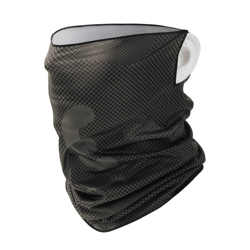 WRELS Breathable Sun Protection Face Mask Ice Silk Sunscreen Mask Outdoor Cycling Face Cover Solid Color Neck Wrap UV Protection