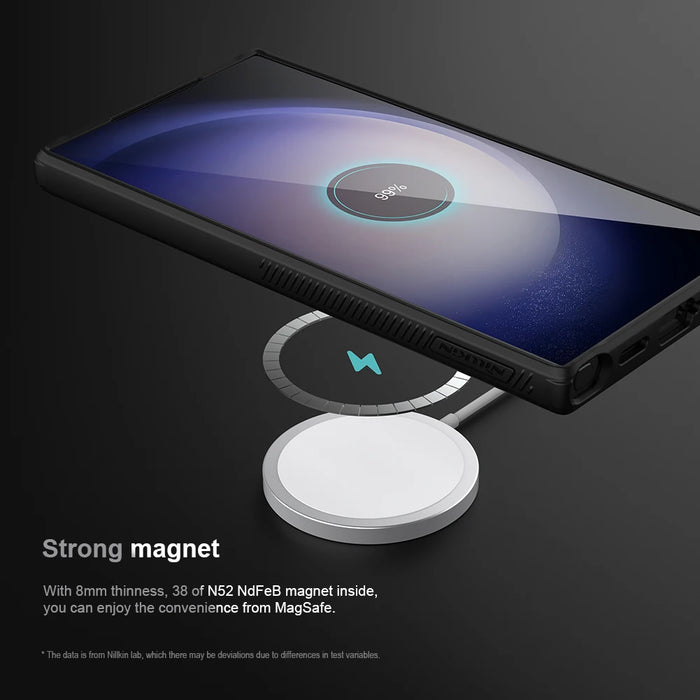NILLKIN Magsafe Aramid Fiber Case For Samsung S24 Ultra With Kickstand Hard backboard For Samsung S24 Ultra Phone Case