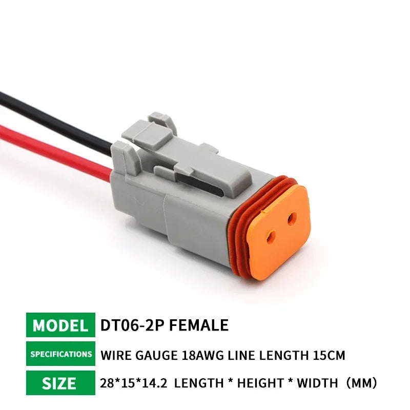 5/10/100 Sets Deutsch Type Connector Male Female Waterproof DT Connectors 2-Pin Dt04-2p Dt06-2s 8202612040,Sealable,2 Position