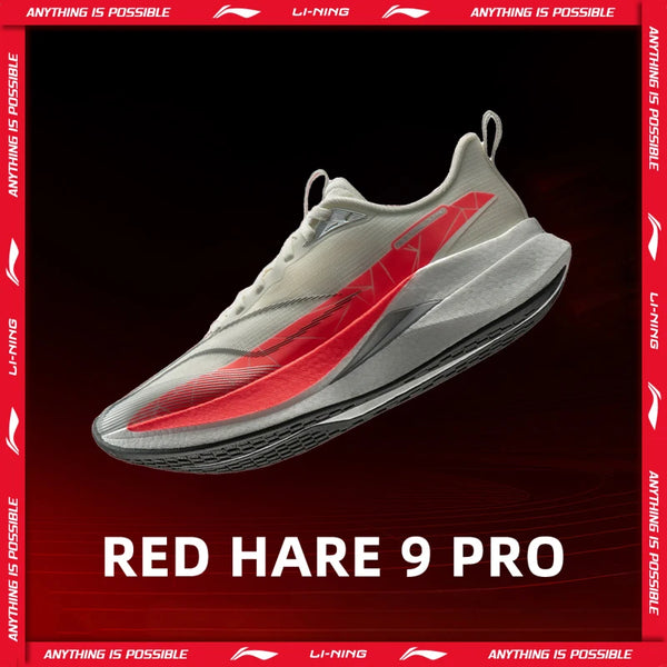 ស្បែកជើងរត់ប្រណាំង Li-Ning សម្រាប់នារី RED HARE 9 PRO BOOM FIBER ស្រាល ឆ្លុះបញ្ចាំងពីពន្លឺ ស្បែកជើងកីឡាហ្វឹកហាត់ LiNing ARPW002