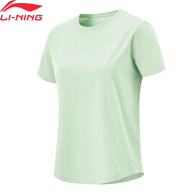 Li-Ning Women's Training Fitness T-shirt AT DRY FREEZE 43%Viscose 41%Nylon 11%Modal 5%Spandex LiNing Sports Tee Tops ATSV044