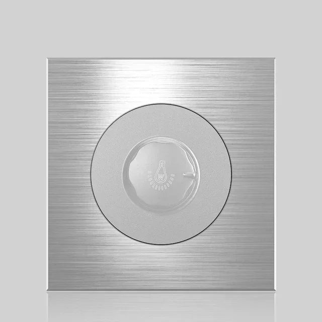 Europe UK FR Luxury LED Wall Light Switch Socket,1 2 3 4 gang 1 2way On/Off aluminum alloy Round Button household Switch panel
