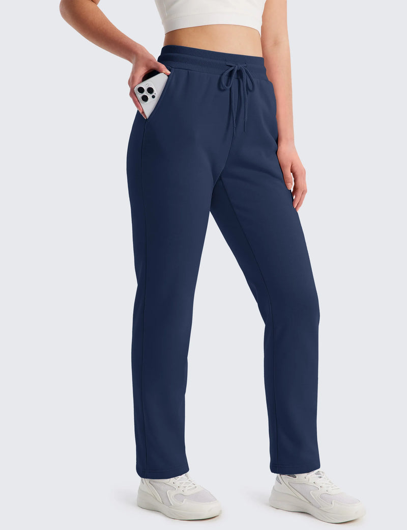 TACVASEN Womens Winter Warm Fleece Lined Sweatpants Waterproof with 2 Deep Pockets Pants Elastic Waistband Thermal Sherpa Pants
