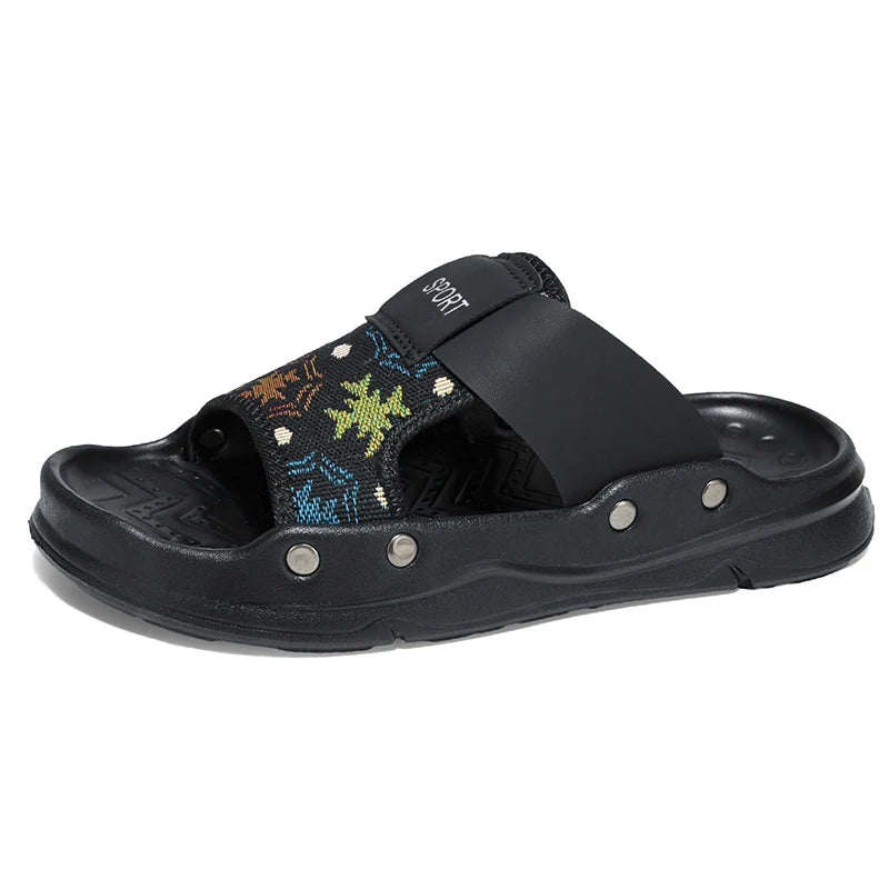 Men's soft insole Slides Comfort Casual Slippers Summer breathable lightweight outdoor beach Slip on walking Daily wear slippers