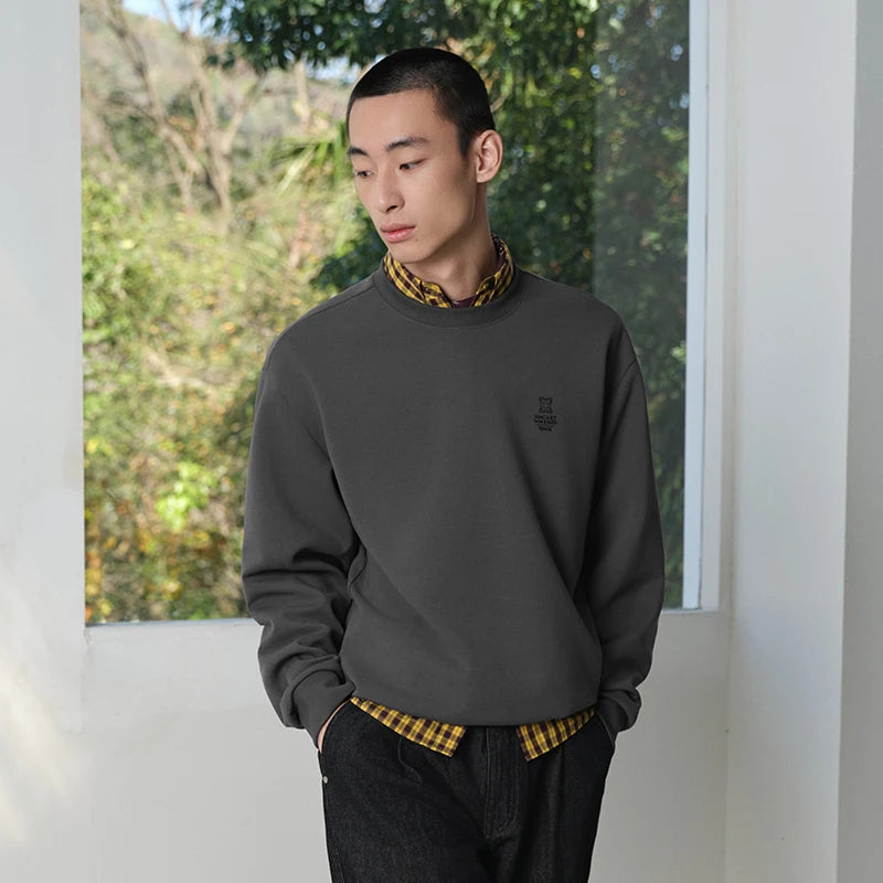 Semir Soft Hoodie Men 2026 Spring Crew Neck Couple Style Casual Fashion Comfortable Versatile Daily Wear Pullover Top