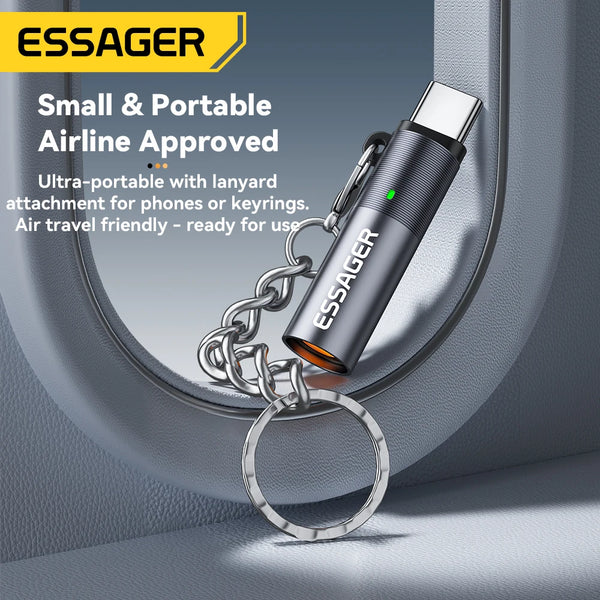 Essager TypeC Mini Cigarette Lighter Tungsten Wire Blowing Safety and Energy Saving Without Charging Can Be Carried On The Plane