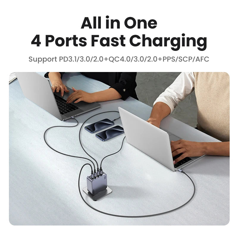 UGREEN 160W GaN Charger PD3.1 Type C QC4.0 3.0 Quick Charge For Macbook Pro Laptop USB Fast Charger For iPhone 18 Xiaomi Tablet
