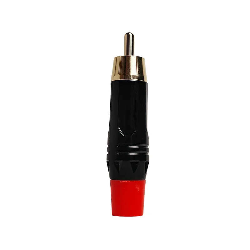 ឧបករណ៍ភ្ជាប់ RCA ប្រុសស្រោបមាស 10 ដុំ - ឌុយ Jack អូឌីយ៉ូភាពស្មោះត្រង់ខ្ពស់សម្រាប់ខ្សែឧបករណ៍បំពងសម្លេង DIY ឧបករណ៍ពង្រីកសំឡេង និងខ្សែភ្លើងប្រព័ន្ធ Hi-Fi