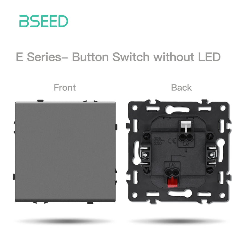 BSEED 1/2Gang Wall Button Switch USB Type-C Wall Socket Module Part Internet TV Telephone Socket Plastic Frame DIY Function Part