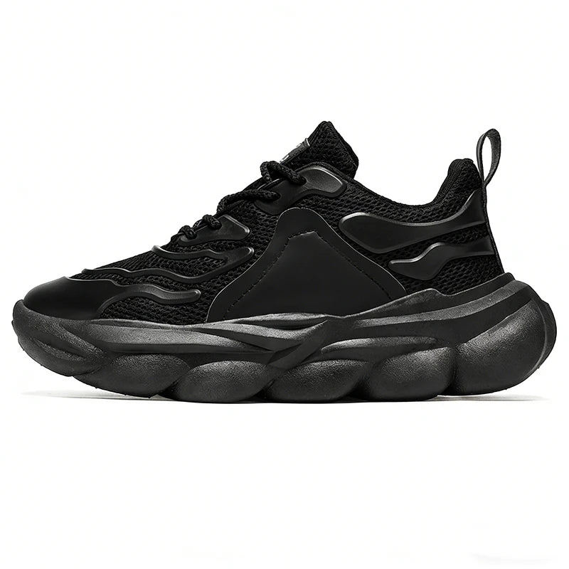 Chunky Sneakers Four Seasons Men's Breathable Lightweight Soft Sole Comfort Outdoor Thick Sole Casual Speed Running Sports Shoes