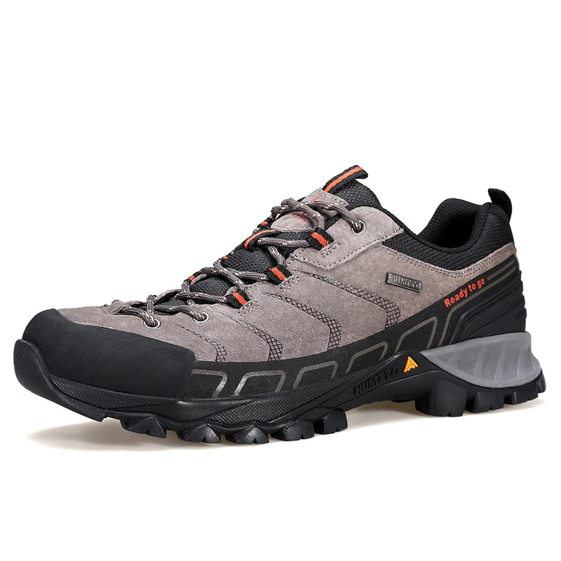 HUMTTO Hiking Shoes Mens Luxury Designer Climbing Trekking Sneakers for Men Genuine Leather Outdoor Sports Safety Work Man Boots