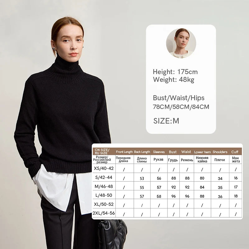 អាវយឺត Amii Minimalism Pullover Knitwear ឆ្នាំ ២០២៥ រដូវរងាថ្មី អាវយឺតក Turtleneck រោមចៀមសម្រាប់នារី ងាយស្រួលប្រើ អាវត្រង់ក្តៅ សម្រាប់ធ្វើដំណើរ 12514016