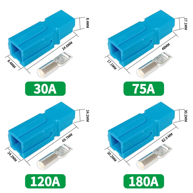 30a/45a/75a/120a/180a Single Pole Plug Electric Plug Battery Forklift High Current Connector PP
