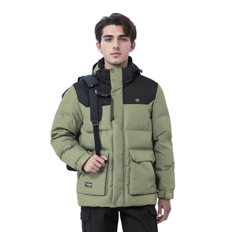 HUMTTO Waterproof Men's Winter Jacket Lightweight Windproof Outdoor Hiking Down Sports Hunting Jackets for Men Windbreaker Coats