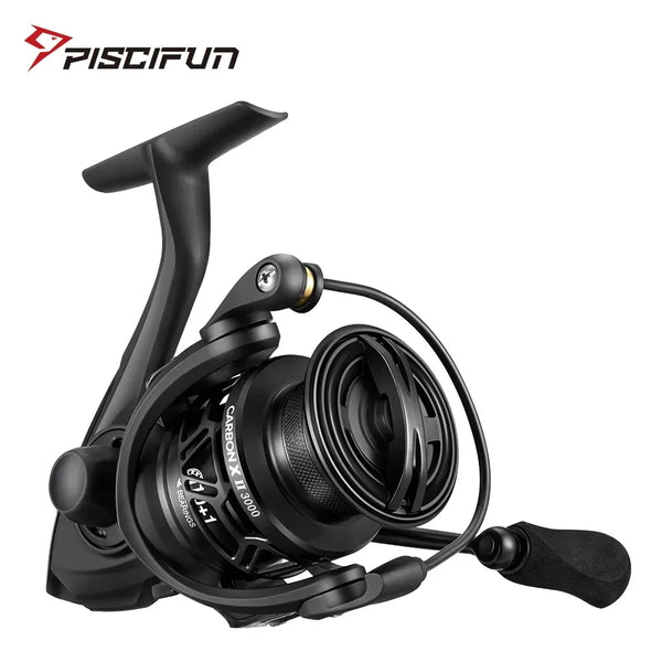Piscifun Carbon X2 Spinning Reels Max Drag 10kg Ultralight 156g Weight Rotor 6.2:1/5.2:1 10+1 Shielded Bearings Fishing Reels