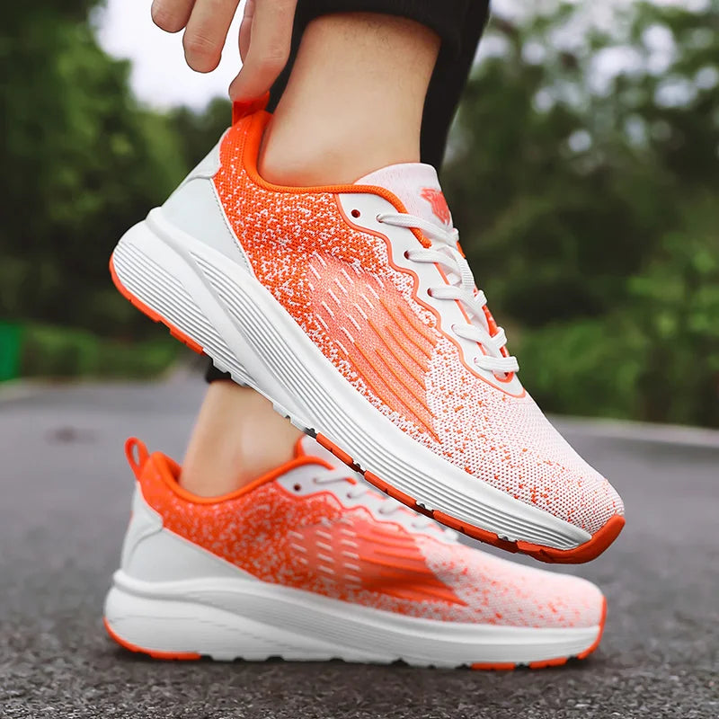 Men women casual sneakers four seasons fashion breathable soft-sole outdoor speed running shoes couple light racing sports shoes