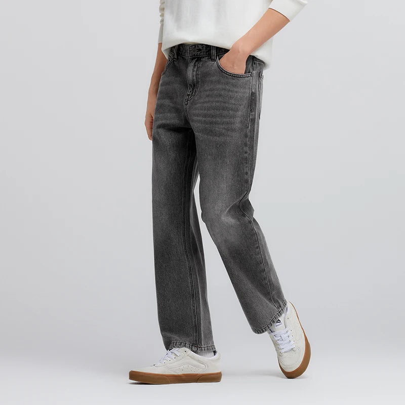 Semir Loose Pants Retro Men 2025 Spring Straight Denim Basic Casual Trousers Long Cut Comfortable Relaxed Style